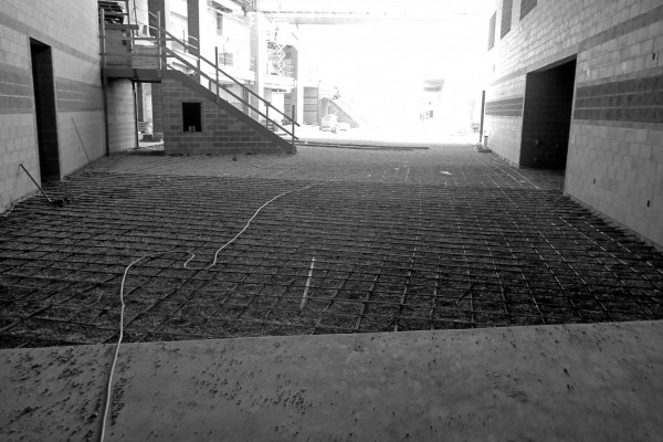 SHS floor of commons being poured SHS floor of commons being poured