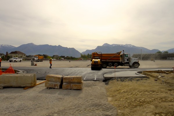 SHS parking lot being paved SHS parking lot being paved