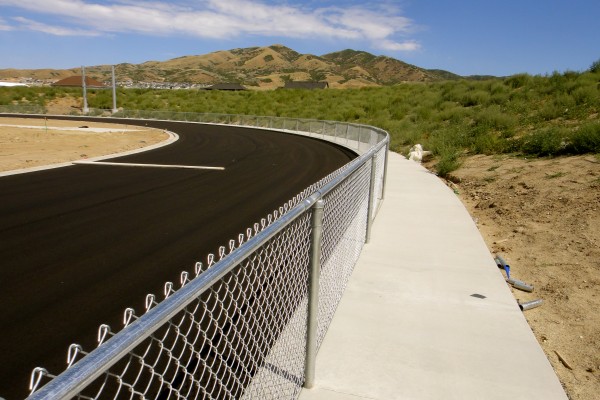 SHS fence around track SHS fence around track