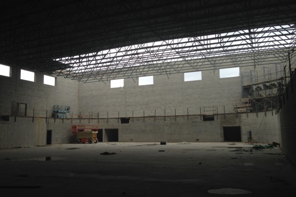 SHS from floor of main gym, looking south SHS from floor of main gym, looking south
