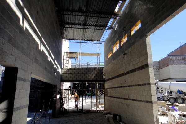 SHS hall, gym on left; lunchroom on right SHS hall, gym on left; lunchroom on right
