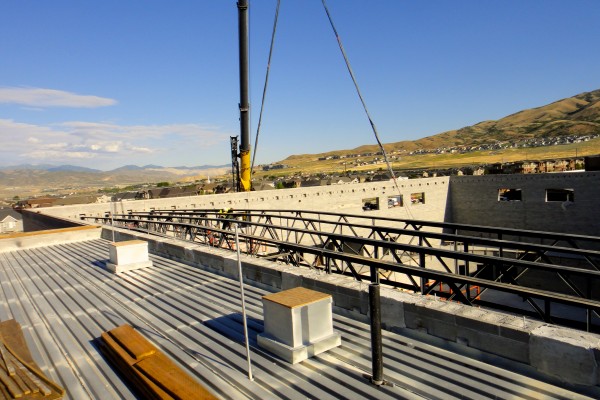SHS placing trusses on Main Gym SHS placing trusses on Main Gym