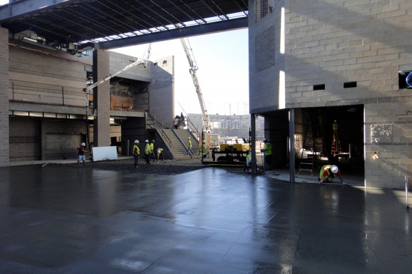 SHS, pouring floor of Commons, Main Office on right SHS, pouring floor of Commons, Main Office on right
