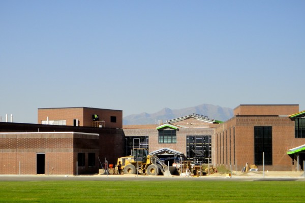 back of the school from the field back of the school from the field