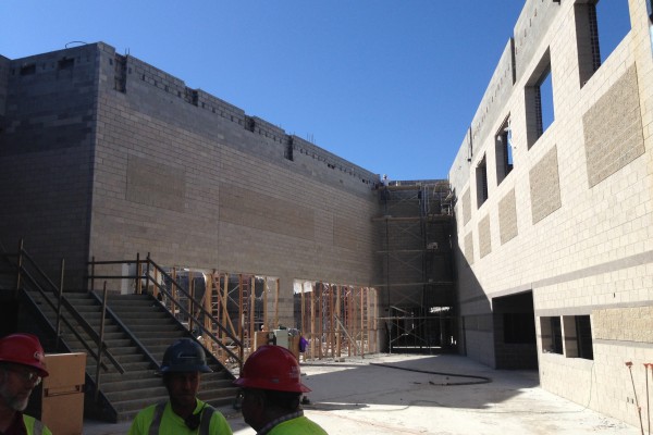commons area; lunchroom background left, athletic wing background right, attendance office right commons area; lunchroom background left, athletic wing background right, attendance office right
