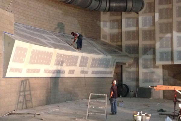 mudding walls in auditorium mudding walls in auditorium