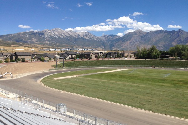 sod on football field and berm sod on football field and berm