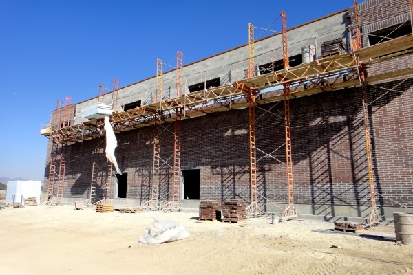 southern wall of auxiliary gyms southern wall of auxiliary gyms