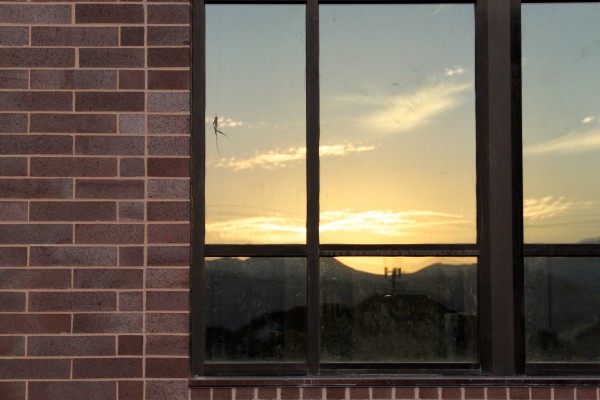 window on west side of school window on west side of school